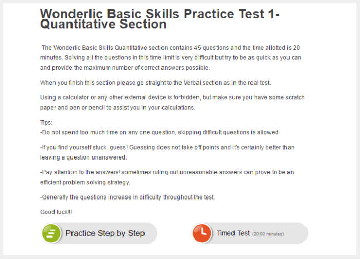 Wonderlic test pdf with answers