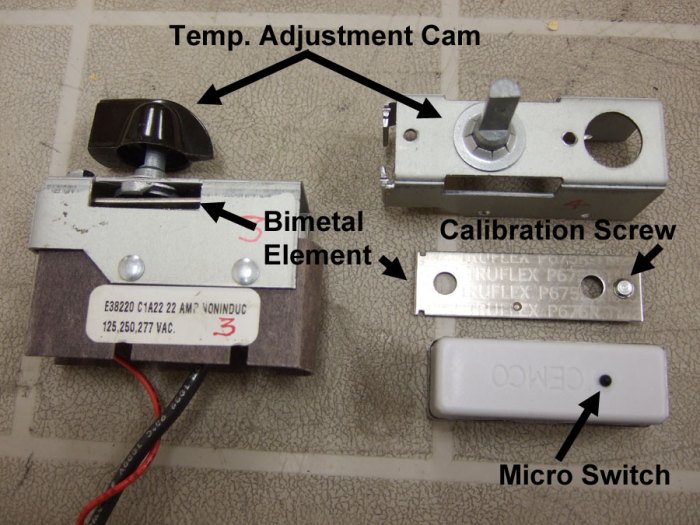 Thermostat celsius bimetal pcs